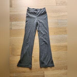 H&M | grey ribbed pants with slight flare bottom